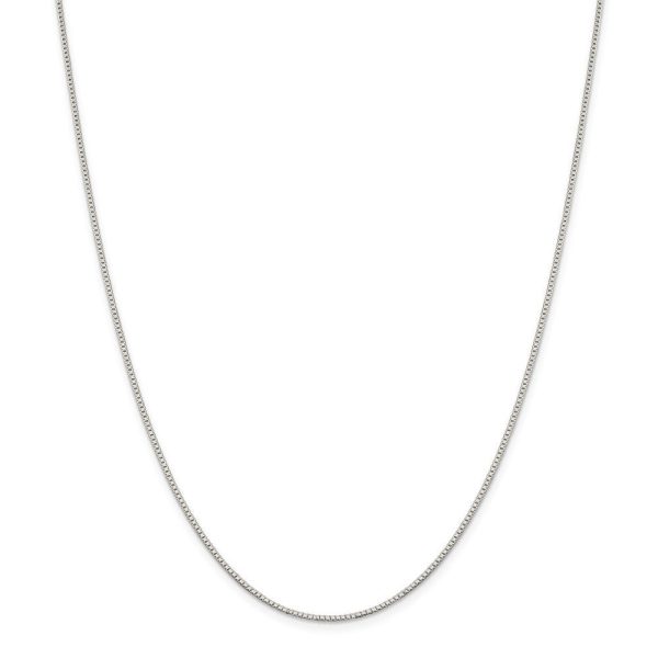 1.1mm, Sterling Silver, Solid Box Chain Necklace Hot on Sale