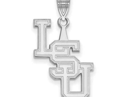 10k White Gold Louisiana State Large Pendant Online