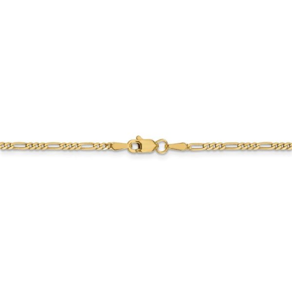 1.8mm 14k Yellow Gold Flat Figaro Chain Bracelet Online