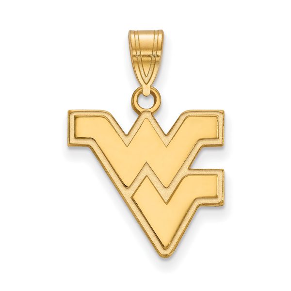 10k Yellow Gold West Virginia U. Medium Logo Pendant Discount