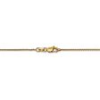 1mm 14k Yellow Gold Solid Diamond Cut Spiga Chain Necklace Hot on Sale