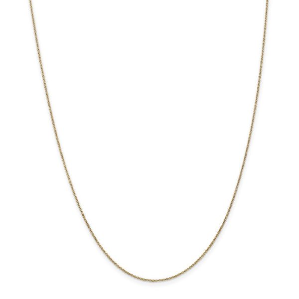 0.9mm 14k Yellow Gold Classic Cable Chain Necklace Cheap