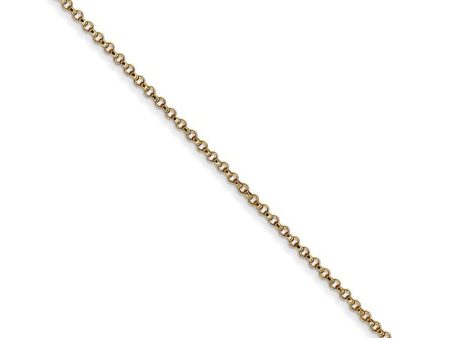 1.15mm 14k Yellow Gold Solid Rolo Pendant Chain Supply