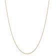 0.5mm, 14k Yellow Gold Solid Box Chain Necklace Online Sale