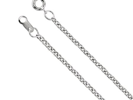 1.5mm Platinum Solid Cable Chain Necklace Sale