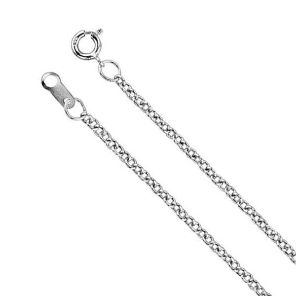 1.5mm Platinum Solid Cable Chain Necklace Sale