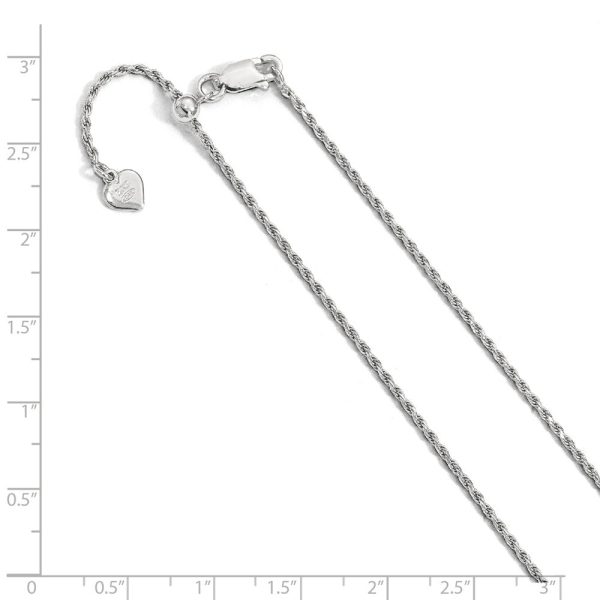 1.4mm Sterling Silver Adjustable Solid D C Rope Chain Necklace Cheap