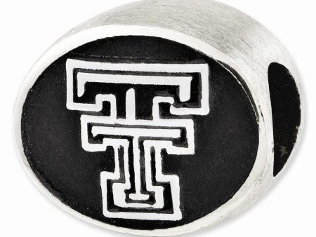 Sterling Silver & Enamel Texas Tech University Collegiate Bead Charm Online Sale