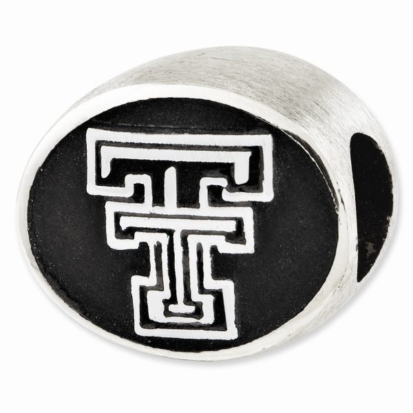 Sterling Silver & Enamel Texas Tech University Collegiate Bead Charm Online Sale