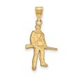 14k Gold Plated Silver West Virginia U. Medium Mascot Pendant on Sale