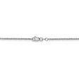 1.5mm 10k White Gold Solid Cable Chain Necklace Online Hot Sale