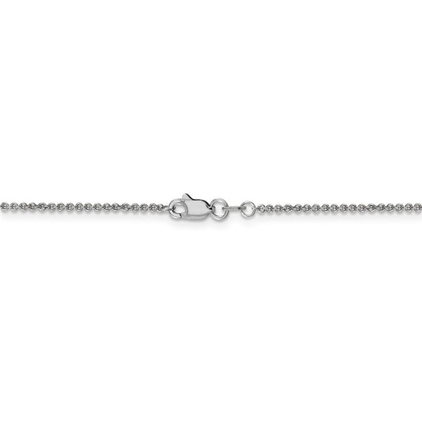 1.5mm 10k White Gold Solid Cable Chain Necklace Online Hot Sale