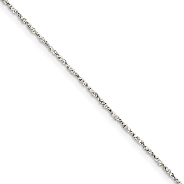 0.5mm, Sterling Silver, Twisted Serpentine Chain, 16 Inch For Discount