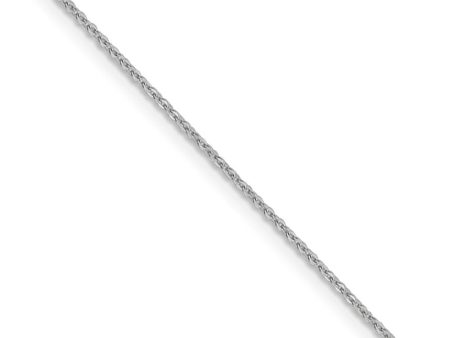 1.3mm 10k White Gold Flat Cable Chain Necklace Online now