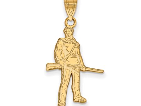 14k Yellow Gold West Virginia U. Medium Mascot Pendant Online Sale