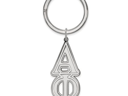 Sterling Silver Alpha Phi Key Chain For Sale