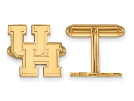 14k Yellow Gold University of Houston Cuff Links Discount