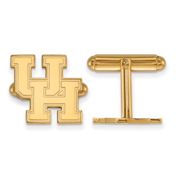 14k Yellow Gold University of Houston Cuff Links Discount