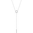 14k Yellow, White or Rose Gold Circle & Bar Y-Drop Necklace, 16-18 In. Cheap