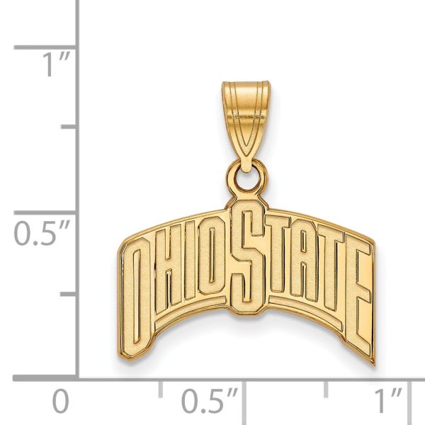 14k Yellow Gold Ohio State Large  OHIO STATE  Pendant Online now