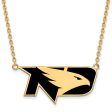 14k Gold Plated Silver North Dakota Lg Enamel Pendant Necklace For Discount