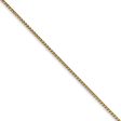 1mm 14k Yellow Gold Solid Diamond Cut Spiga Chain Necklace Hot on Sale