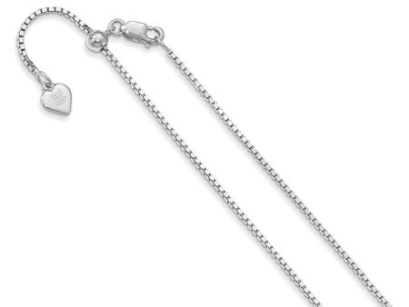 1.1mm Sterling Silver Adjustable Box Chain Necklace Online Sale