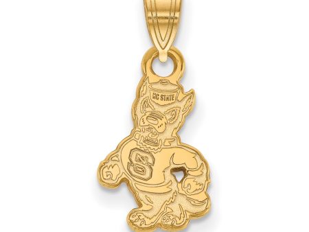 14k Yellow Gold North Carolina State Small Mascot Pendant Online now