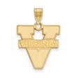 10k Yellow Gold U. of Virginia Large  V  Logo Pendant Supply