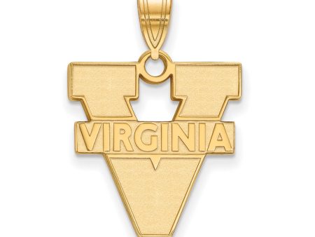 10k Yellow Gold U. of Virginia Large  V  Logo Pendant Supply