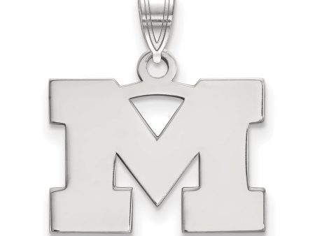 14k White Gold U. of Michigan Small Initial M Pendant Hot on Sale