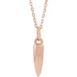 14k Yellow, White or Rose Gold 3D Small Bullet Necklace, 16-18 Inch Online now