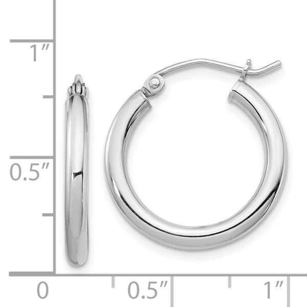 2.5mm, Sterling Silver, Classic Round Hoop Earrings - 20mm (3 4 Inch) Online