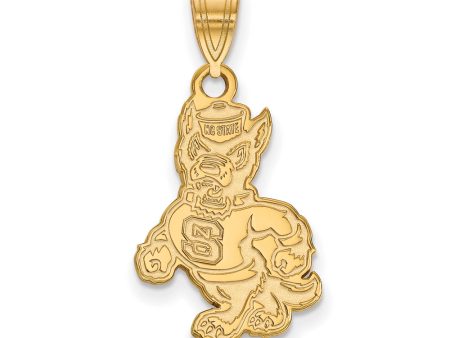 14k Yellow Gold North Carolina State Large Mascot Pendant Cheap