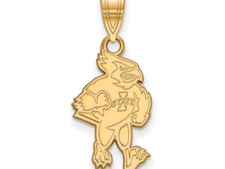 10k Yellow Gold Iowa State Large Mascot Pendant on Sale