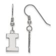 Sterling Silver University of Illinois Sm Initial I Dangle Earrings Fashion