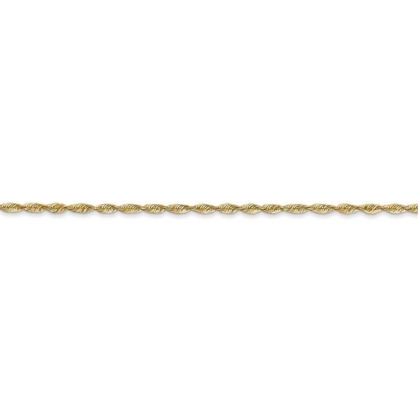 1.5mm, 14k Yellow Gold Light Diamond Cut Rope Chain Anklet Online