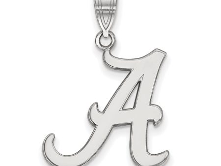 14k White Gold U. of Alabama Large Initial A Pendant Online Sale