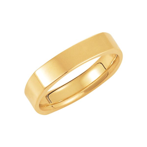 4mm Square Comfort Fit Polished Band in 14k Yellow Gold Online