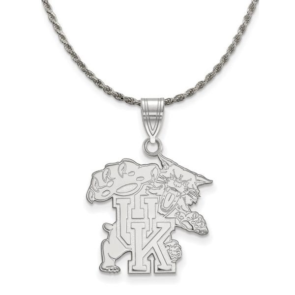 Sterling Silver U. of Kentucky Large Pendant Necklace on Sale