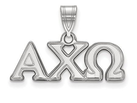 Sterling Silver Alpha Chi Omega Medium Greek Letters Pendant For Cheap