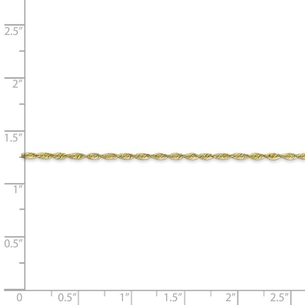 1.5mm, 10k Yellow Gold Lightweight D C Rope Chain Bracelet Sale