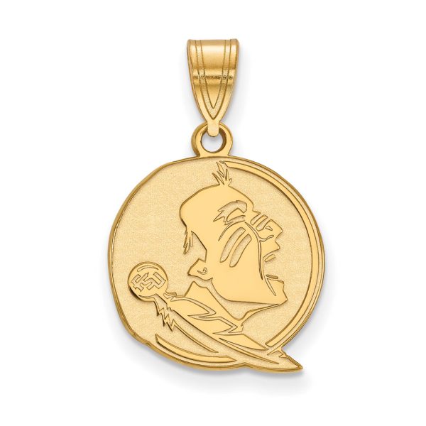 10K Yellow Gold Florida State Medium Mascot Pendant Discount