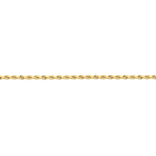 2.25mm, 14k Yellow Gold Diamond Cut Solid Rope Chain Bracelet Online