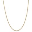 2.25mm, 14k Yellow Gold, Flat Figaro Chain Necklace Cheap