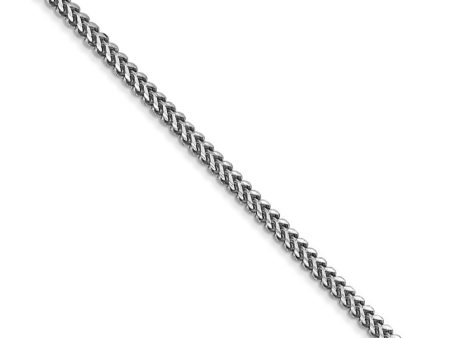 1.5mm 14k White Gold Solid Franco Chain Necklace For Cheap