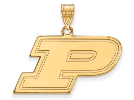 14k Gold Plated Silver Purdue Medium Initial P Pendant Online