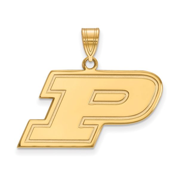 14k Gold Plated Silver Purdue Medium Initial P Pendant Online