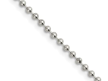 2.4mm Stainless Steel Beaded Chain Necklace Supply