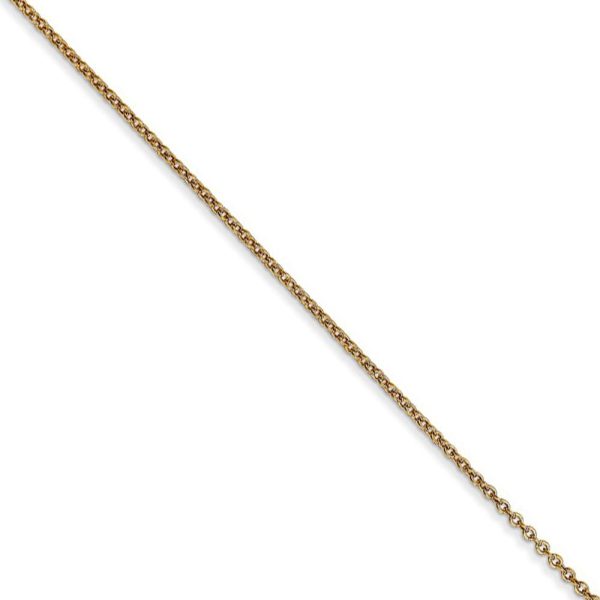 0.9mm 14k Yellow Gold Classic Cable Chain Necklace Cheap